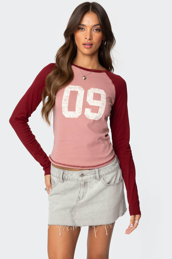 09 Raglan Long Sleeve T Shirt view 1