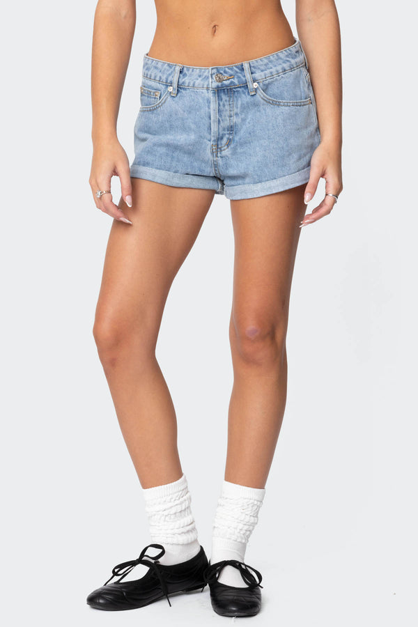 Rylin Low Rise Denim Shorts view 2