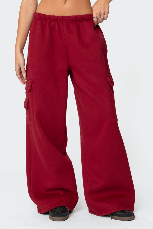 Wide Leg Cargo Sweatpants view 2