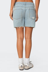 Tomboy Low Rise Denim Shorts