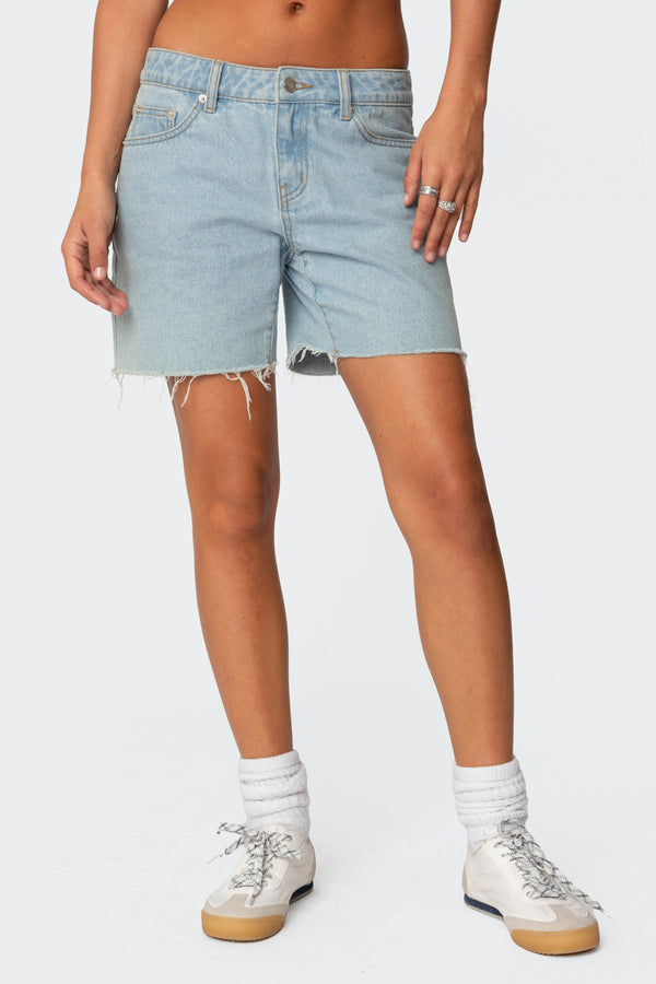 Tomboy Low Rise Denim Shorts view 2