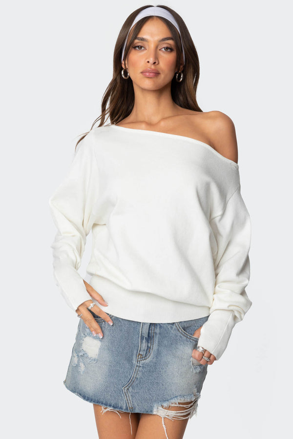 Off Shoulder Oversized Sweater view 1
