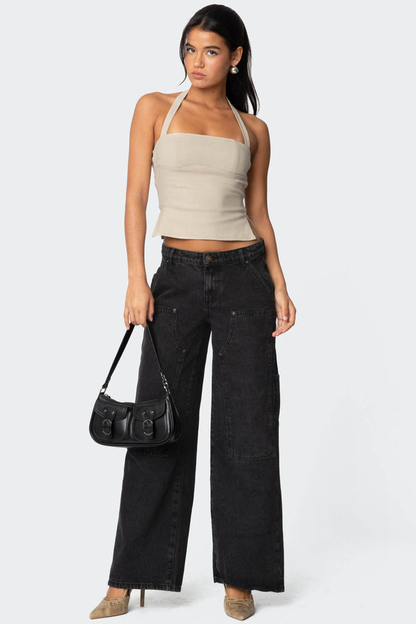 Ayla Low Rise Baggy Carpenter Jeans view 1