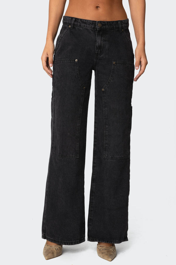 Ayla Low Rise Baggy Carpenter Jeans view 2