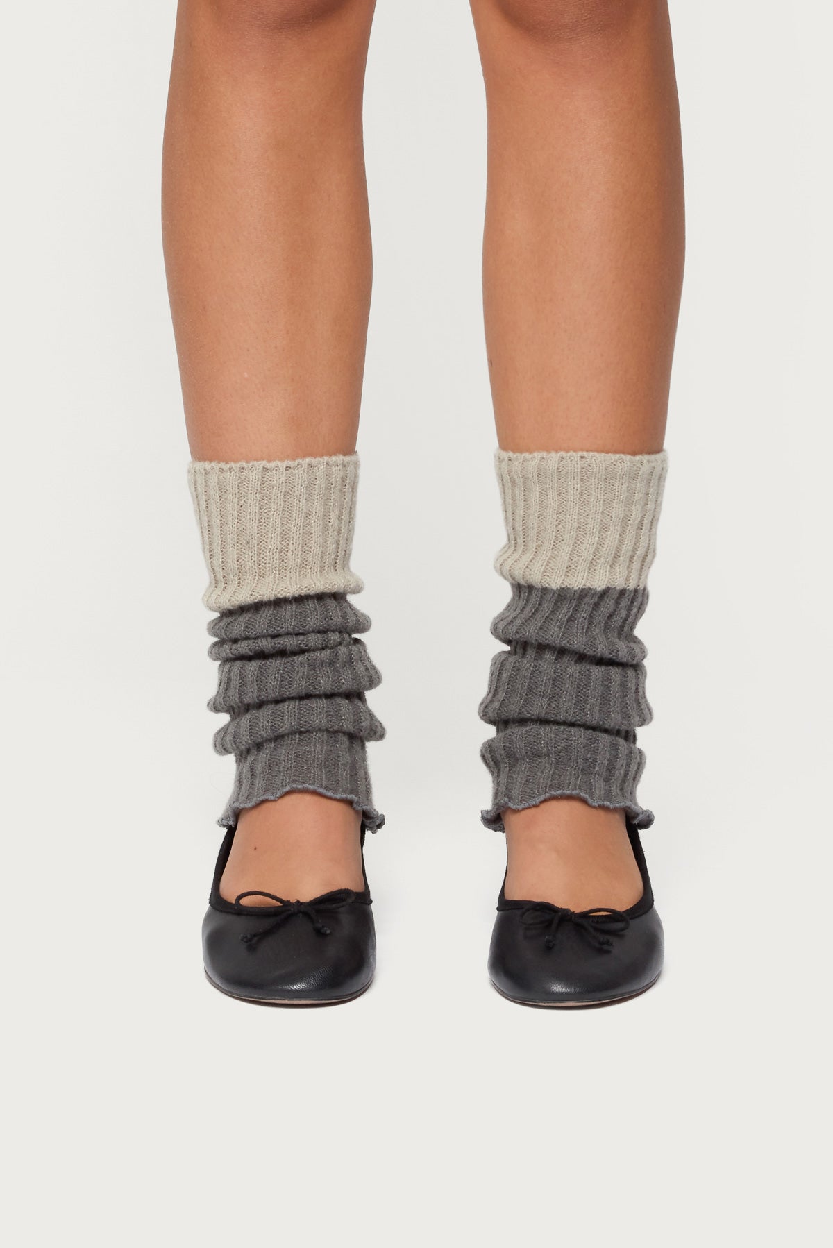 Bundled Babe Contrast Ribbed Leg Warmers