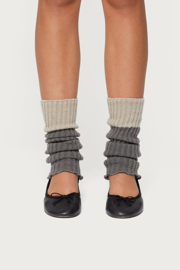 Bundled Babe Contrast Ribbed Leg Warmers view 2
