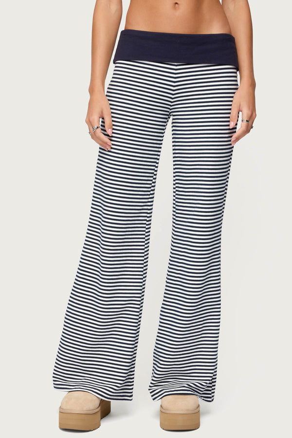 Meggy Striped Foldover Pants view 2