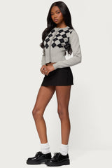 Noya Argyle Knit Cardigan