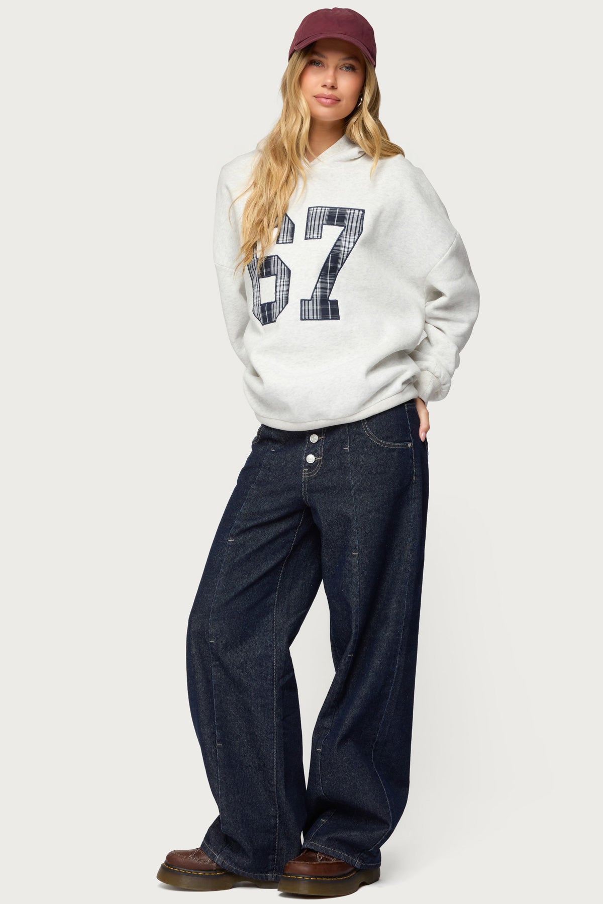 Gali Plaid 67 Oversized Hoodie