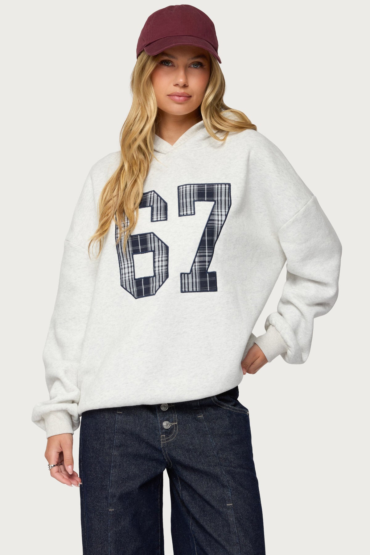Gali Plaid 67 Oversized Hoodie