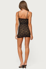 Brielle Polka Dot Lace Mini Dress