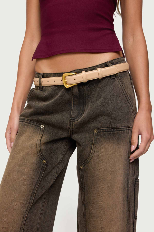 Back To Basics Faux Leather Belt view 1
