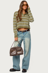 Shelby Striped Polo Sweater