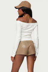 Leatrice Off Shoulder Knit Top