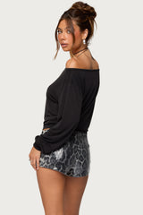 Nannie Off Shoulder Oversized Top