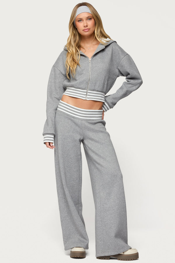 Eloura Stripey Zip Up Hoodie view 2