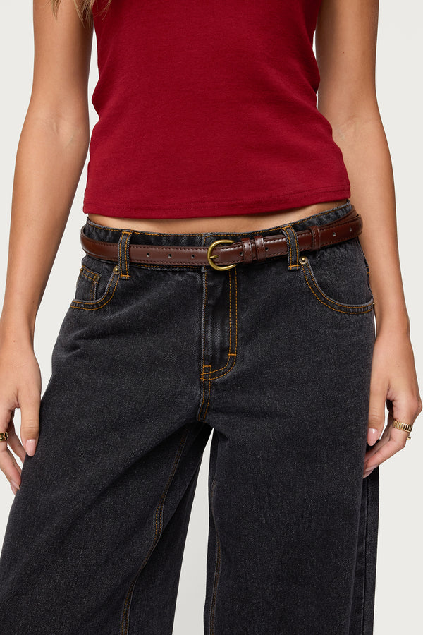 Goldey Faux Leather Belt view 1