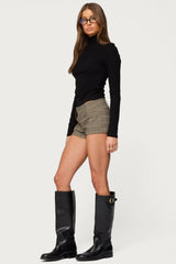Saskia Fitted Ribbed Turtle Neck Top