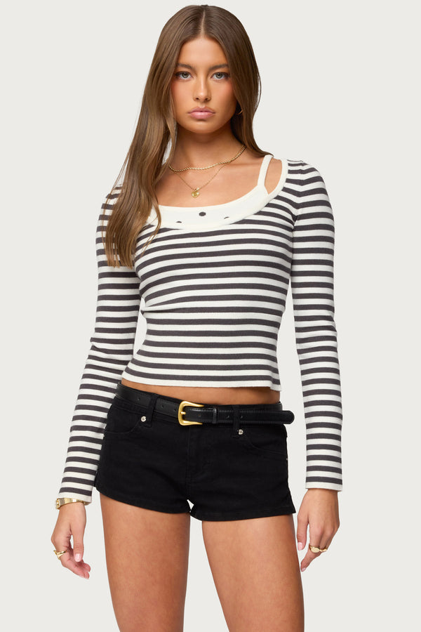 Cecile Layered Long Sleeve Top view 1