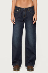 Raelynn Washed Low Rise Baggy Jeans