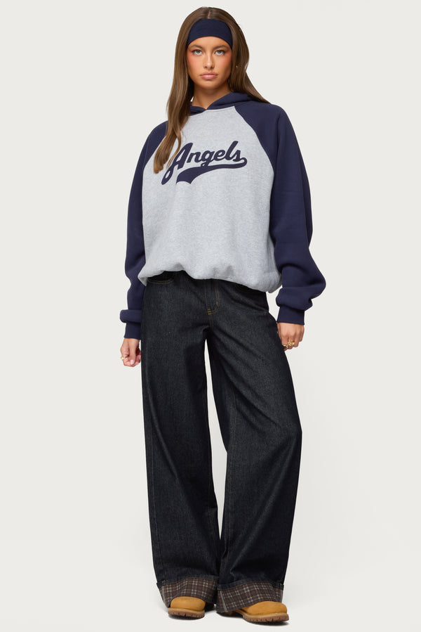 Angels Raglan Oversized Hoodie view 2