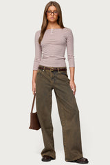 Avigyle Striped Boat Neck Top