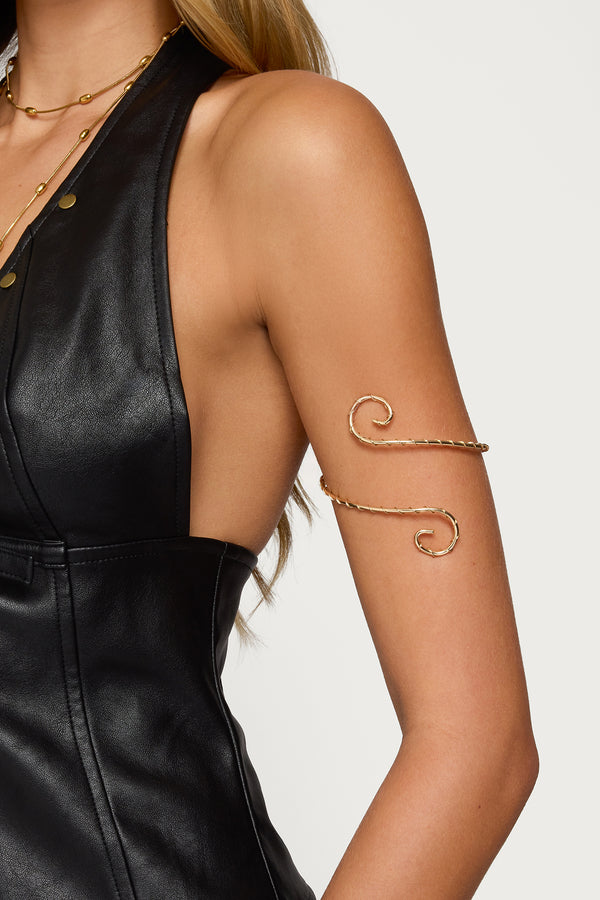 Spiral Twisted Arm Cuff view 1