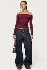 Katie Off Shoulder Long Sleeve Top