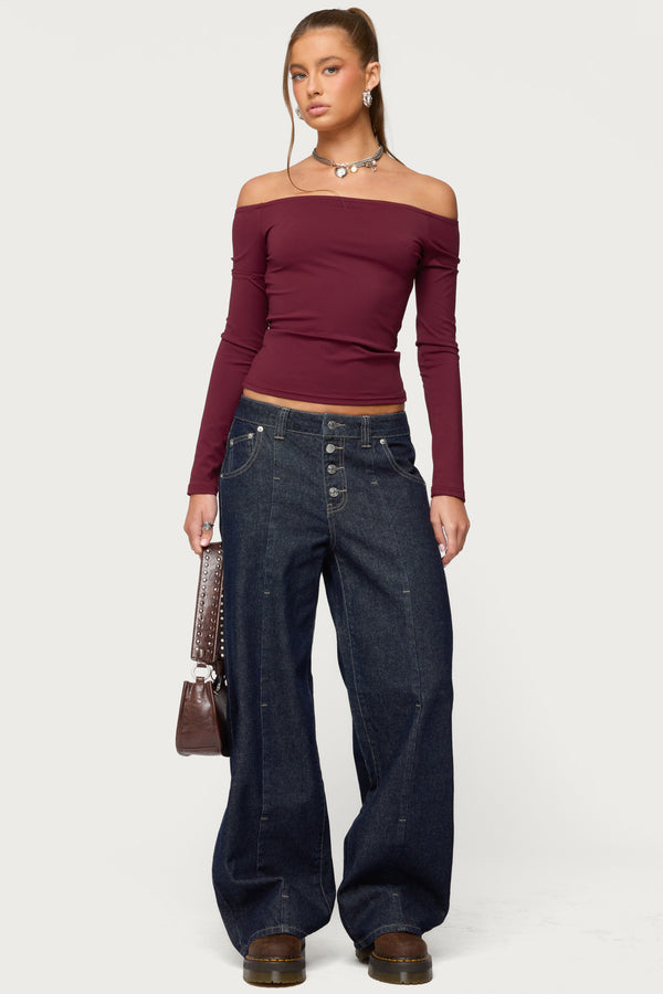 Katie Off Shoulder Long Sleeve Top view 2