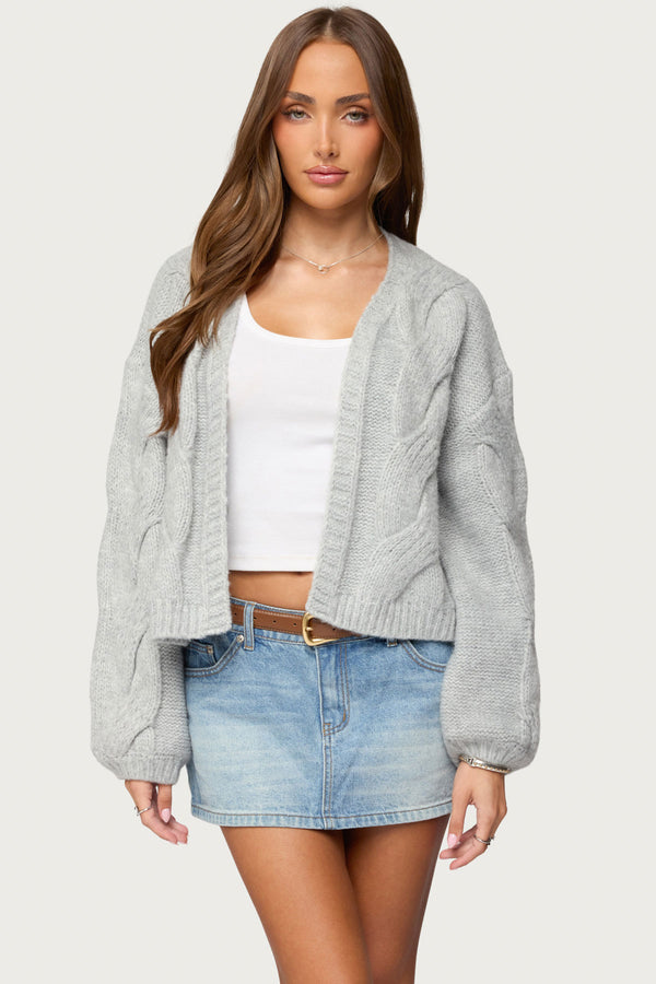 Braiden Chunky Cable Knit Cardigan view 1
