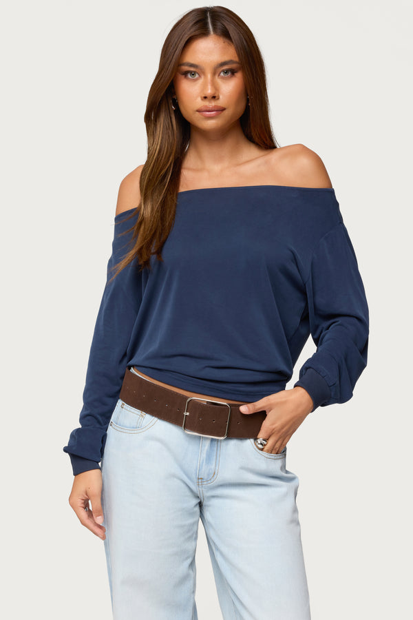 Nannie Off Shoulder Oversized Top view 1