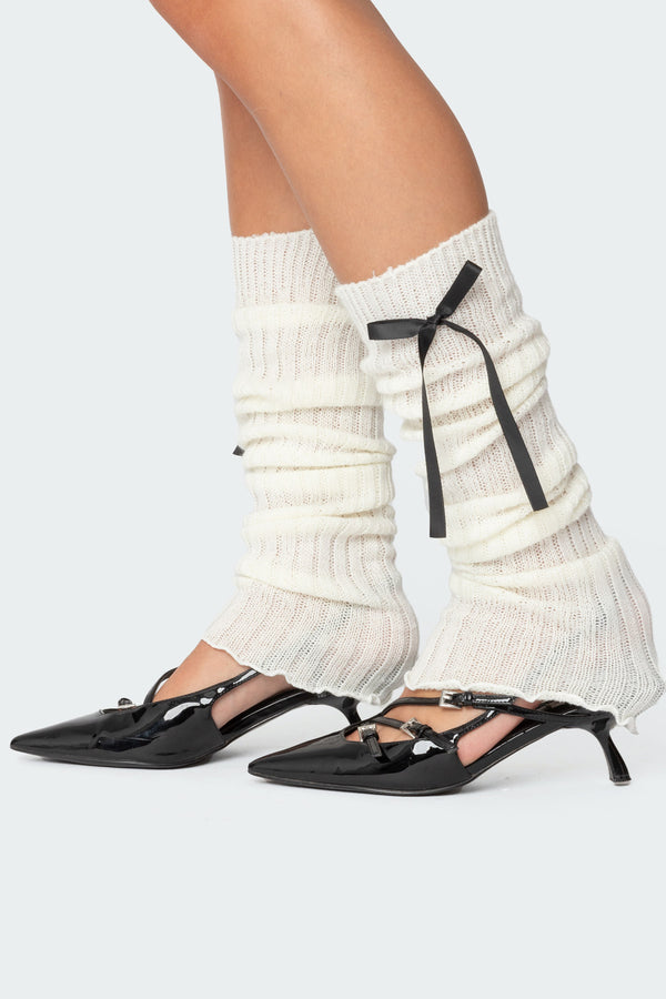 Ribbon Leg Warmers view 1
