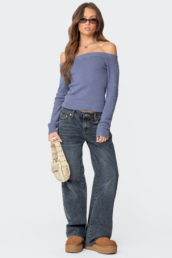 Elona Off Shoulder Knit Top view 2