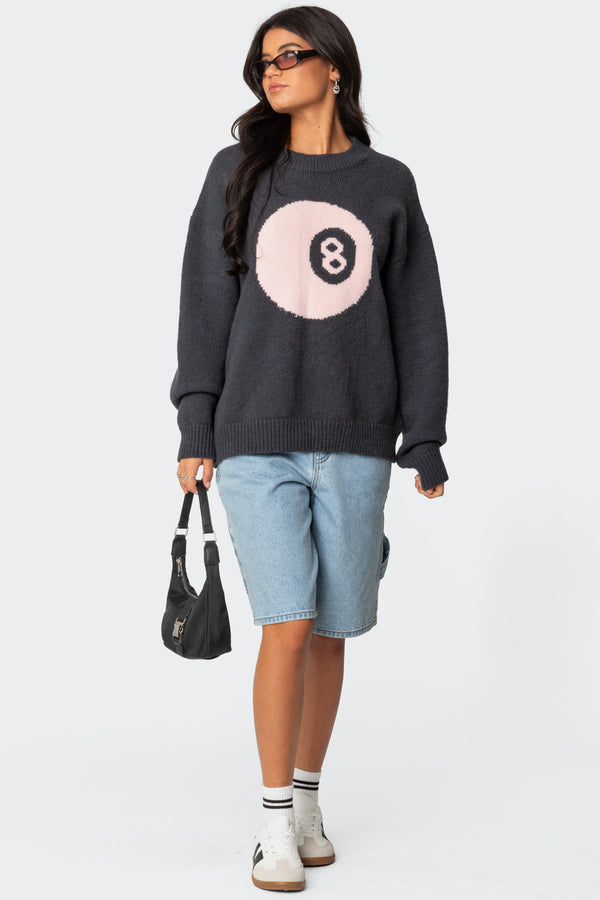 8 Ball Oversized Chunky Knit Sweater view 2