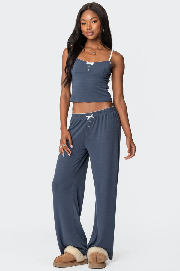 Kleo Pointelle Henley Tank Top view 2