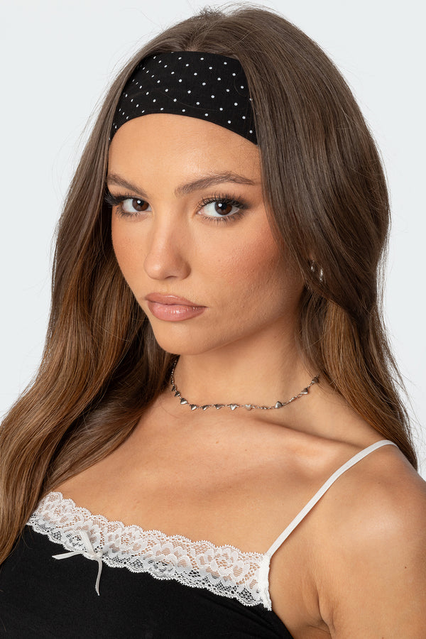 Polka Dot Printed Headband view 1