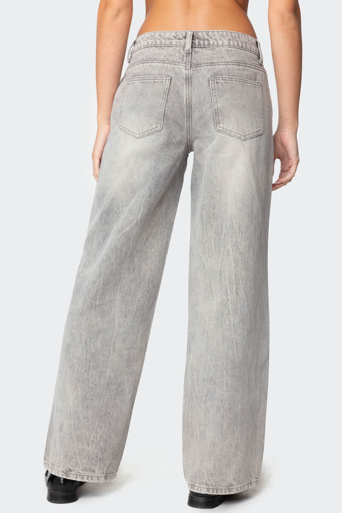 Magda Acid Wash Low Rise Baggy Jeans