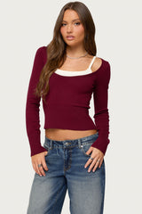 Cecile Layered Long Sleeve Top