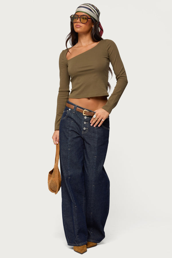 Rion Asymmetric Long Sleeve Top view 2