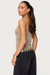 Meena Shiny Knit Tank Top