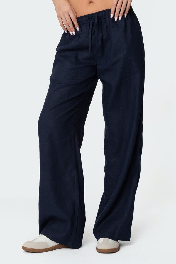 Yasmine Linen Look Pants view 2