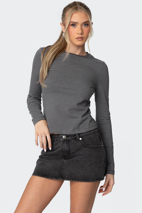 Brianna Striped Long Sleeve T Shirt view 1