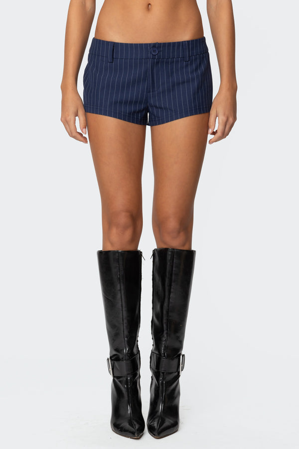 Harrison Pinstripe Micro Shorts view 2