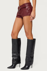 Alba Faux Leather Shorts