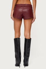 Alba Faux Leather Shorts