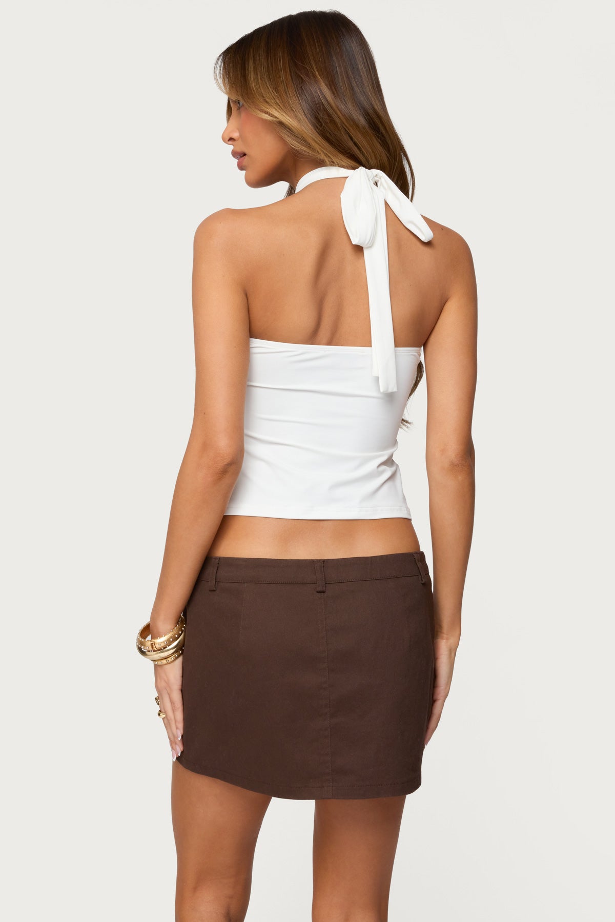 Halsie Ring Cut Out Halter Top