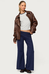 Petite Wide Leg Foldover Pants