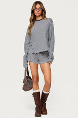 Jainee Striped Long Sleeve T Shirt