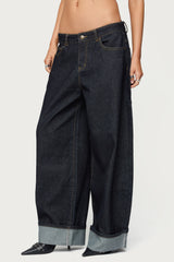 Petite Kella Low Rise Baggy Jeans