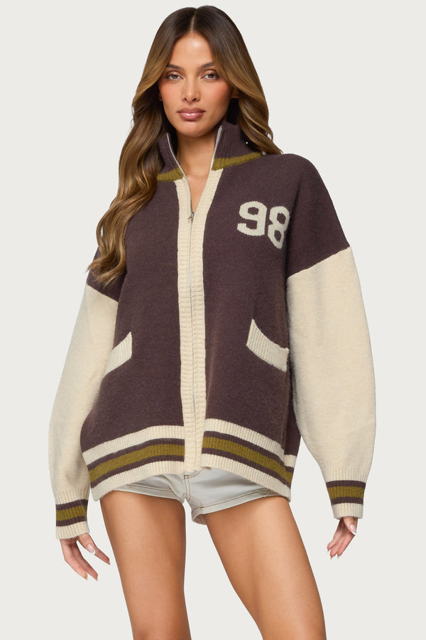 98 Varsity Zip Up Sweater view 2